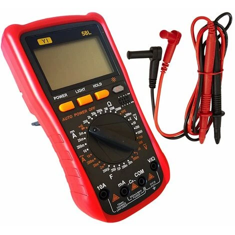 Tester Multimetro Digitale Con Puntali Misuratore Tensiore Corrente YI-58L 3 Tester Multimetro Digitale Con Puntali Misuratore Tensiore Corrente YI-58L