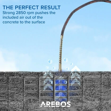 AREBOS Vibratore Per Calcestruzzo 800W 1,5m - Vibratore Per Cemento 4 AREBOS Vibratore Per Calcestruzzo 800W 1,5m - Vibratore Per Cemento - immagine 2