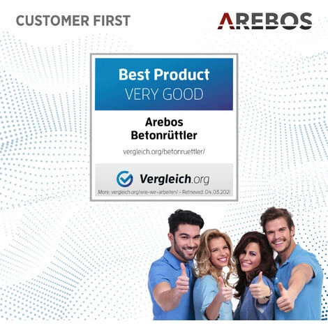 AREBOS Vibratore Per Calcestruzzo 800W 1,5m - Vibratore Per Cemento 7 AREBOS Vibratore Per Calcestruzzo 800W 1,5m - Vibratore Per Cemento - immagine 5