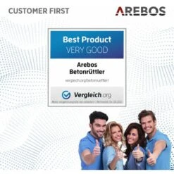 AREBOS Vibratore Per Calcestruzzo 1500W 6m - Vibratore Per Cemento -ProSald Italia 10489662 5