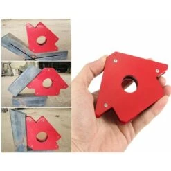 Supporto Posizione Saldatore Magnetico Portatile Rosso 25lbs 45-90-135 Gradi -ProSald Italia 10550417 3