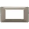 PLACCA 4 MODULI SERIE PLANA COLORE REFLEX CENERE - VIMAR 14654.40