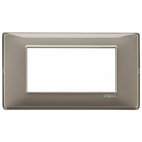 PLACCA 4 MODULI SERIE PLANA COLORE REFLEX CENERE - VIMAR 14654.40 3 PLACCA 4 MODULI SERIE PLANA COLORE REFLEX CENERE - VIMAR 14654.40