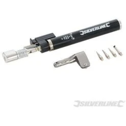 Saldatore A Gas Silverline Accensione Elettronica E Regolazione Calore Portatile