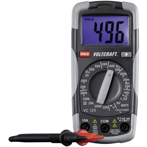 VOLTCRAFT DT-TEST-KIT 150 Multimetro Portatile Digitale CAT III 600 V Display (Counts): 2000 4 VOLTCRAFT DT-TEST-KIT 150 Multimetro Portatile Digitale CAT III 600 V Display (Counts): 2000 - immagine 2