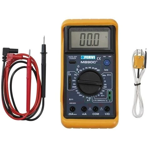 MULTIMETRO TESTER DIGITALE PROFESSIONALE AC DC SONDA TEMPERATURA FERVI T050 3 MULTIMETRO TESTER DIGITALE PROFESSIONALE AC DC SONDA TEMPERATURA FERVI T050