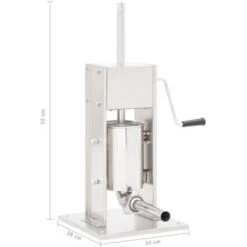 Insaccatrice Manuale Argento 3 L In Acciaio Inossidabile VidaXL -ProSald Italia 16633782 3