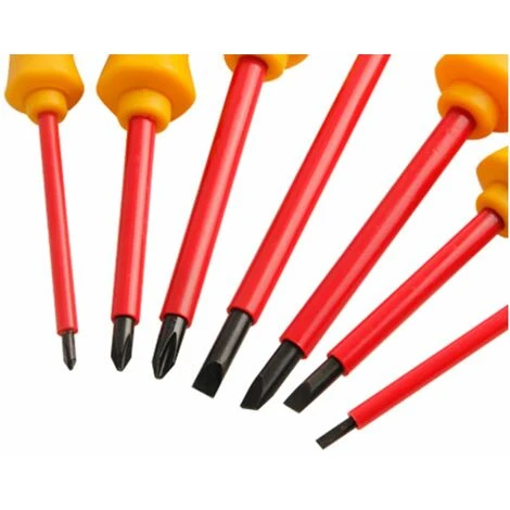 Set 7 Cacciaviti Con Punta Magnetica A Croce E A Taglio Giraviti Isolati 7690 4 Set 7 Cacciaviti Con Punta Magnetica A Croce E A Taglio Giraviti Isolati 7690 - immagine 2