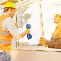 Relaxdays Ventosa Di Sollevamento Doppia, Set Da 2, Alzavetri, Piastrelle & Pannelli, Max. 80 Kg, Ø 12 Cm, Blu -ProSald Italia 17529377 5