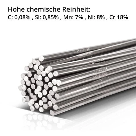 Bacchette Per Saldatura STAHLWERK ER307Si Acciaio Inossidabile Altamente Legato / Ø 1,6 X 500 Mm / 1 Kg Metallo D'apporto TIG 5 Bacchette Per Saldatura STAHLWERK ER307Si Acciaio Inossidabile Altamente Legato / Ø 1,6 X 500 Mm / 1 Kg Metallo D'apporto TIG - immagine 3