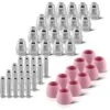 STAHLWERK AG-60 Accessori Per Plasma Parti Di Usura Ugelli Per Plasma + Elettrodi + Cappucci In Ceramica Per Torce Da Taglio Al Plasma AG-60 / SG-55 CUT, Set 50 Pezzi -ProSald Italia 19470621 1