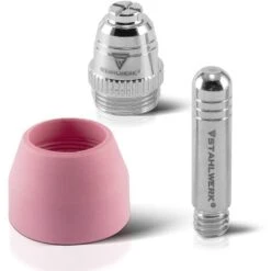 STAHLWERK AG-60 Accessori Per Plasma Parti Di Usura Ugelli Per Plasma + Elettrodi + Cappucci In Ceramica Per Torce Da Taglio Al Plasma AG-60 / SG-55 CUT, Set 50 Pezzi -ProSald Italia 19470621 2