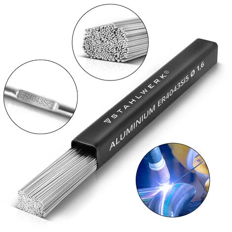 Bacchette Per Saldatura STAHLWERK ER4043Si5 Alluminio Altamente Legato / Ø 1,6 Mm X 500 Mm / 2 Kg Metallo D'apporto TIG 4 Bacchette Per Saldatura STAHLWERK ER4043Si5 Alluminio Altamente Legato / Ø 1,6 Mm X 500 Mm / 2 Kg Metallo D'apporto TIG - immagine 2