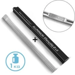 Bacchette Per Saldatura STAHLWERK ER4043Si5 Alluminio Ad Alta Lega / Ø 1,6 Mm X 500 Mm / 1,0 Kg Materiali Di Consumo Per Saldatura TIG Inclusa Scatola Di Stoccaggio