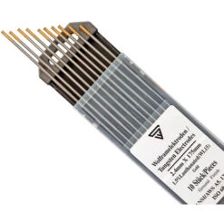 10 X STAHLWERK Elettrodi Per Saldatura TIG In Tungsteno 2,4 X 175 Mm WL15 Oro Senza Torio - Aghi TIG Universali Per Acciaio, Acciaio Inox, Alluminio, Rame 10 Pz.