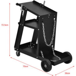 ProTec Carrello In Acciaio Per Trasporto Saldatrice Con Portabombola Carrello Portautensili A 3 Ripiani Carrello Portaattrezzi Da Officina -ProSald Italia 20415094 4