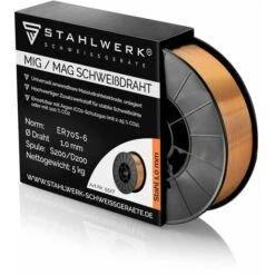 Filo Per Saldatura MIG MAG ER70S-6 SG2 Ø 1,0 Mm S200/D200 Rotolo Di Filo 5 Kg
