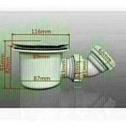 Sifone Pilettone Diametro 90 Mm Coperchio In ABS Cromato Lucido+Tubo Di Scarico Regolabile Per Piatto Doccia Aica -ProSald Italia 22869985 2