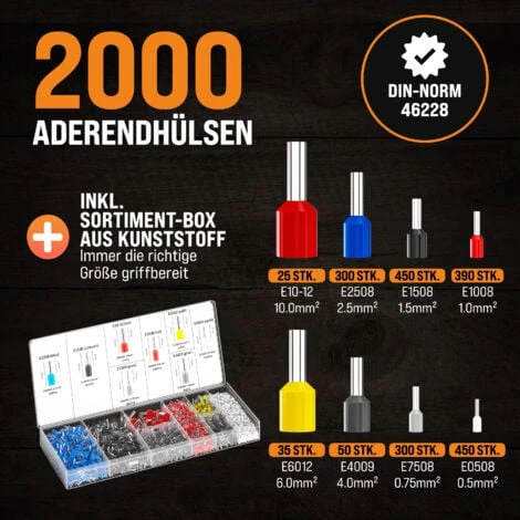 Pinza Crimpatrice Monzana Con Set Capicorda 0,25-10mm² Pinza A Compressione Crimpatrice Capicorda 5 Pinza Crimpatrice Monzana Con Set Capicorda 0,25-10mm² Pinza A Compressione Crimpatrice Capicorda - immagine 3