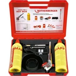 Rothenberger Kit Brasatura Super Fire 3 Hot Box, Quantità: 7 Parti
