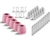 STAHLWERK P-60 Accessori Per Plasma Parti Di Usura Ugelli Per Plasma + Elettrodi + Cappucci In Ceramica Per La Torcia Da Taglio Al Plasma Ad Accensione Pilotata P-60 CUT, Set Di 30 Pezzi -ProSald Italia 25620010 1