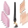 STAHLWERK WP-26 Accessori Per Saldatura TIG Parti Soggette A Usura: Manicotti Di Serraggio + Alloggiamento + Ugelli In Ceramica Per Torcia Di Saldatura TIG WP SR Binzel 17 18 26, Set 26 Pezzi. -ProSald Italia 25804554 1