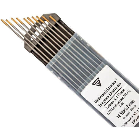 STAHLWERK Set Di Elettrodi Per Saldatura TIG WC20 Grigio, WP Verde, WL15 Oro 2,4 Mm Ciascuno 10 Pz. Senza Torio - Aghi TIG Universali Per Acciaio, Acciaio Inox, Alluminio 5 STAHLWERK Set Di Elettrodi Per Saldatura TIG WC20 Grigio, WP Verde, WL15 Oro 2,4 Mm Ciascuno 10 Pz. Senza Torio - Aghi TIG Universali Per Acciaio, Acciaio Inox, Alluminio - immagine 3