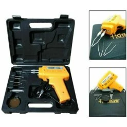 SALDATORE ISTANTANEO A STAGNO 100 WATT SALDATRICE ELETTRICO E ACCESSORI IN VALIGIA