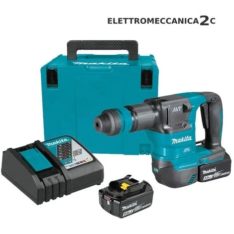 MAKITA DHK180RTJ Scalpellatore Sds Plus 18v 2x5ah Brushless 3,1j 3200 Colpi/min AVT Makpac 3 MAKITA DHK180RTJ Scalpellatore Sds Plus 18v 2x5ah Brushless 3,1j 3200 Colpi/min AVT Makpac