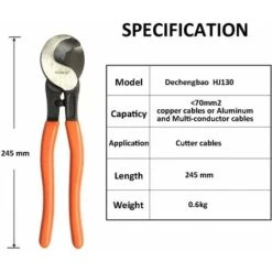 Utensili Manuali Pinze Taglia Cavi Utensili Per Taglio Cavi Cavo Con Forbici Di Serraggio Ad Alta Durezza, Materiale In Acciaio Ad Alto Tenore Di Carbonio -ProSald Italia 30854206 2
