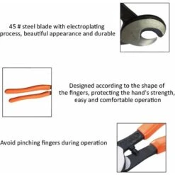 Utensili Manuali Pinze Taglia Cavi Utensili Per Taglio Cavi Cavo Con Forbici Di Serraggio Ad Alta Durezza, Materiale In Acciaio Ad Alto Tenore Di Carbonio -ProSald Italia 30854206 3