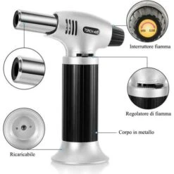 Bruciatore Da Cucina Ricaricabile A Gas Cannello Fiamma Multiuso OL-400 11 Bruciatore Da Cucina Ricaricabile A Gas Cannello Fiamma Multiuso OL-400 -ProSald Italia 32389726 5