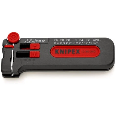 Spelafili Adatto Per Cavo CU 0.12 Fino A 0.4 Mm 26 Fino A 36 Knipex Knipex-Werk 12 80 040 SB 3 Spelafili Adatto Per Cavo CU 0.12 Fino A 0.4 Mm 26 Fino A 36 Knipex Knipex-Werk 12 80 040 SB