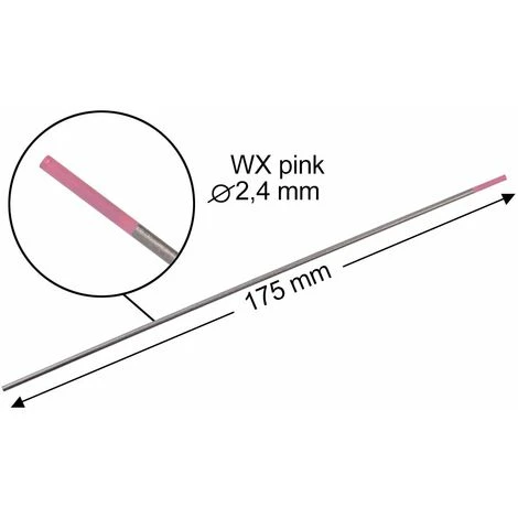STAHLWERK Elettrodi Di Tungsteno WX 2,4 Mm Rosa 4 STAHLWERK Elettrodi Di Tungsteno WX 2,4 Mm Rosa - immagine 2