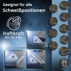 STAHLWERK Set Di Utensili Magnetici 2 X Magneti Per Saldatura Ad Angolo Magnete Per Saldatura Ad Angolo 45° X 90° X 135° 4 Kg / 9 Lbs + Morsetto Di Terra 6 STAHLWERK Set Di Utensili Magnetici 2 X Magneti Per Saldatura Ad Angolo Magnete Per Saldatura Ad Angolo 45° X 90° X 135° 4 Kg / 9 Lbs + Morsetto Di Terra -ProSald Italia 36592480 2