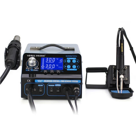 Manta YIHUA 992DA + Stazione Di Saldatura Per Pistole Ad Aria Calda Digitale LCD 4 In 1 + Penna Per Vuoto + Stazione Di Rilavorazione BGA Per Fumatori 4 Manta YIHUA 992DA + Stazione Di Saldatura Per Pistole Ad Aria Calda Digitale LCD 4 In 1 + Penna Per Vuoto + Stazione Di Rilavorazione BGA Per Fumatori - immagine 2