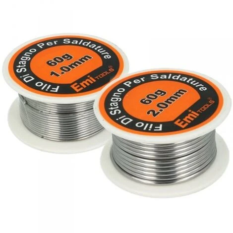 Kit Filo Stagno Per Saldature 1mm X 60g 2mm X 60g 3 Kit Filo Stagno Per Saldature 1mm X 60g 2mm X 60g