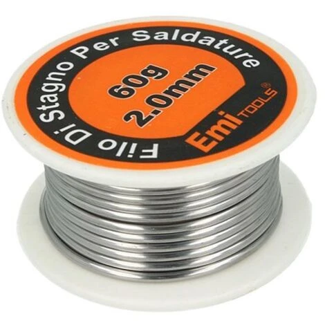 Kit Filo Stagno Per Saldature 1mm X 60g 2mm X 60g 4 Kit Filo Stagno Per Saldature 1mm X 60g 2mm X 60g - immagine 2