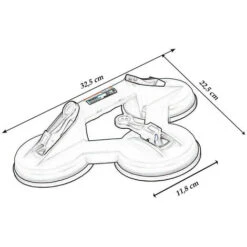Tripla Ventosa Per Sollevare Lastre Di Vetro Specchi Capacità Di Sollevamento 150 Kg Maniglia Per Trasporto Con Bloccaggio 7 Tripla Ventosa Per Sollevare Lastre Di Vetro Specchi Capacità Di Sollevamento 150 Kg Maniglia Per Trasporto Con Bloccaggio -ProSald Italia 38145174 3