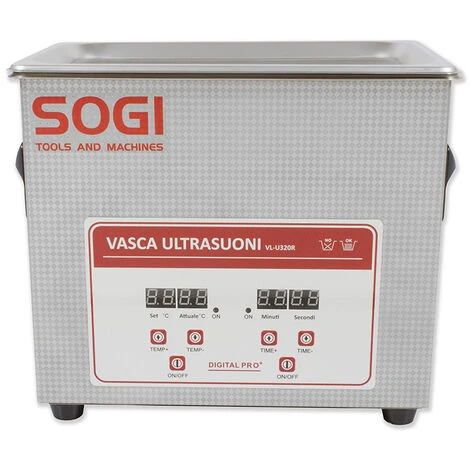 Vasca Pulitrice Ad Ultrasuoni Riscaldata 3,2L SOGI VL-U320R 4 Vasca Pulitrice Ad Ultrasuoni Riscaldata 3,2L SOGI VL-U320R - immagine 2