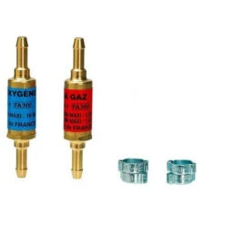 Guilbert Express - Anti-retours Flamme Pour Tuyaux Oxygène / Acétylène Avec 4 Colliers Serrage -ProSald Italia 39408682 2
