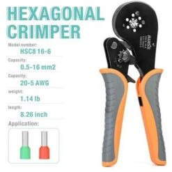 Strumenti Crimpatura A Cricchetto Esagonale Per Puntalini 0,5-16,0 Mmq -ProSald Italia 40029862 2