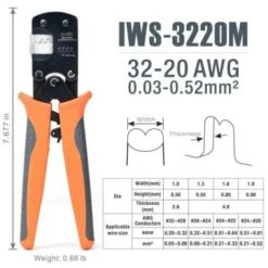 Pinza A Crimpare Per Micro Terminali 0,03-0,52 Mmq 32-20 AWG -ProSald Italia 40029916 3