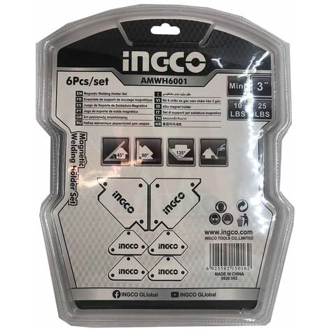 Set Supporti Magnetici Per Saldature 6 Pz Posizionatori - Ingco AMWH6001 5 Set Supporti Magnetici Per Saldature 6 Pz Posizionatori - Ingco AMWH6001 - immagine 3