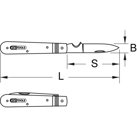 KS TOOLS Coltello Per Elettricisti Con Lama Richiudibile, 1 Lama Diritta 5 KS TOOLS Coltello Per Elettricisti Con Lama Richiudibile, 1 Lama Diritta - immagine 3