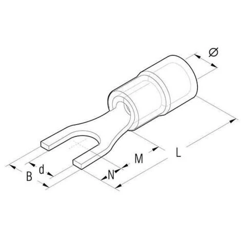 Capocorda Forcella 1,5 Mm Rosso Foro 5 5 Capocorda Forcella 1,5 Mm Rosso Foro 5 - immagine 3