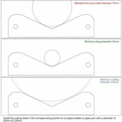 Tagliabottiglie In Vetro Tagliabottiglie In Vetro Per Varie Dimensioni E Forme, Rotondo, Quadrato, Ovale E Collo Di Bottiglia 10 Tagliabottiglie In Vetro Tagliabottiglie In Vetro Per Varie Dimensioni E Forme, Rotondo, Quadrato, Ovale E Collo Di Bottiglia -ProSald Italia 52009492 4