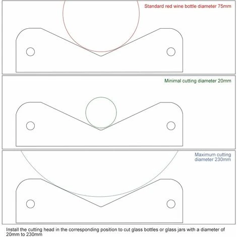 Tagliabottiglie In Vetro Tagliabottiglie In Vetro Per Varie Dimensioni E Forme, Rotondo, Quadrato, Ovale E Collo Di Bottiglia 6 Tagliabottiglie In Vetro Tagliabottiglie In Vetro Per Varie Dimensioni E Forme, Rotondo, Quadrato, Ovale E Collo Di Bottiglia - immagine 4