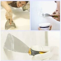 4 Pezzi Set Di Strumenti Per Raschietto Parati Metallo Coltelli Per Riempimento Mastice Multi-formato -ProSald Italia 52016576 3