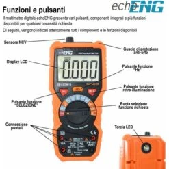 Multimetro Digitale 6000Counts 600V CAT IV E 1000V CAT III - EchoENG SM 53 DM19 -ProSald Italia 53336588 3